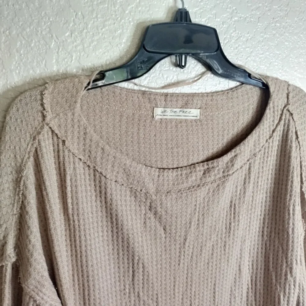 Free People We The Free North Shore Thermal Top Sand sz Xs